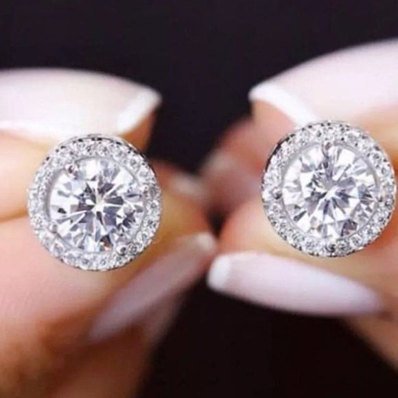 925 ROUND CUT EARRINGS​​ - Picture 2 of 3